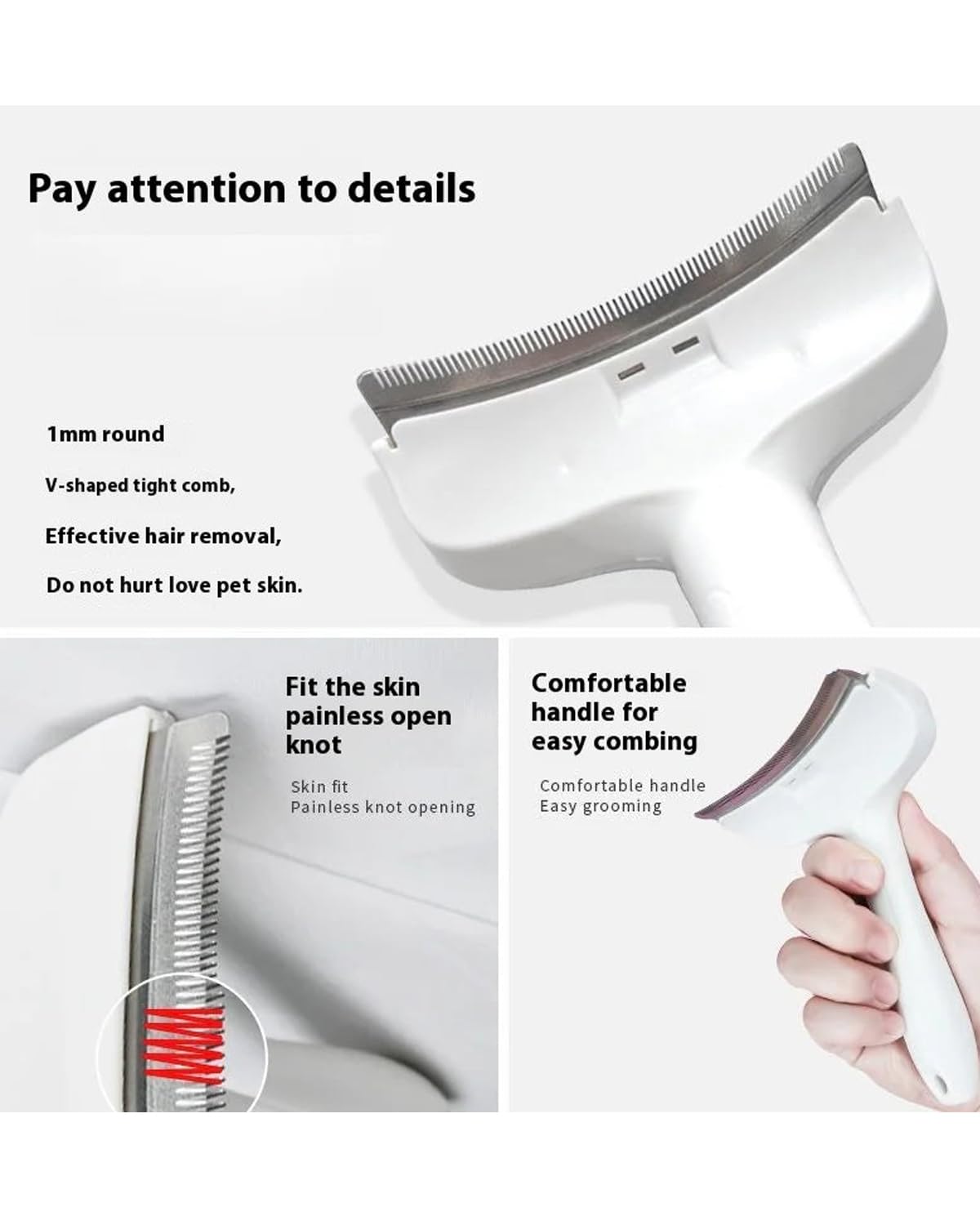 SheddyFix – V-Tooth Pet Deshedding Comb