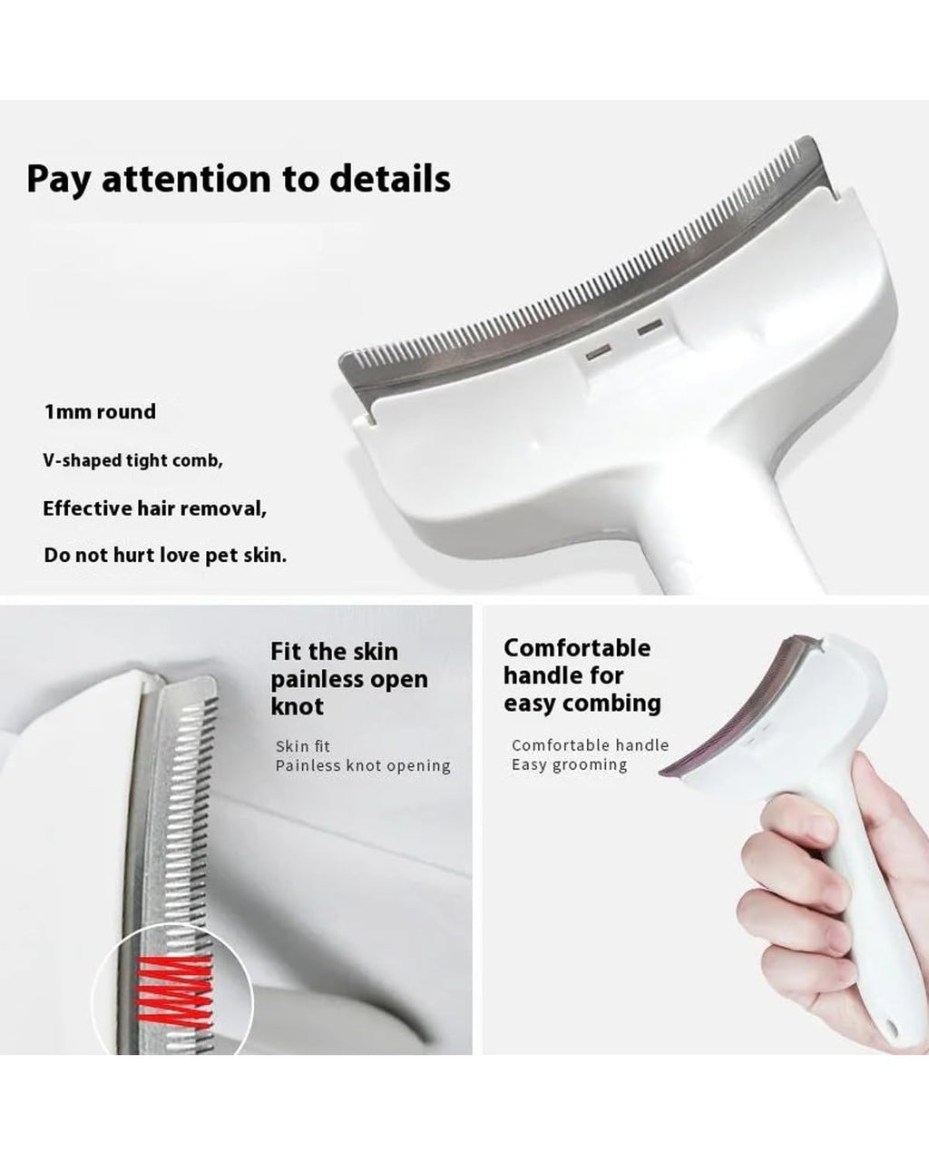 SheddyFix – V-Tooth Pet Deshedding Comb