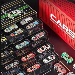 Mini Pull-Back Cars Set with Built-In Garage