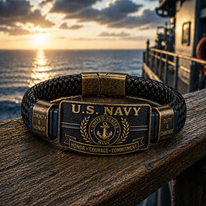 U.S. NAVY “Honor • Courage • Commitment” Bracelet