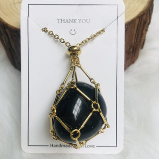 CrystalNest – Handmade Stone Holder Necklace