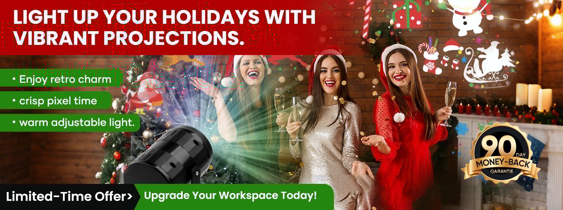 HolidayGlow – Christmas Projection Lamp