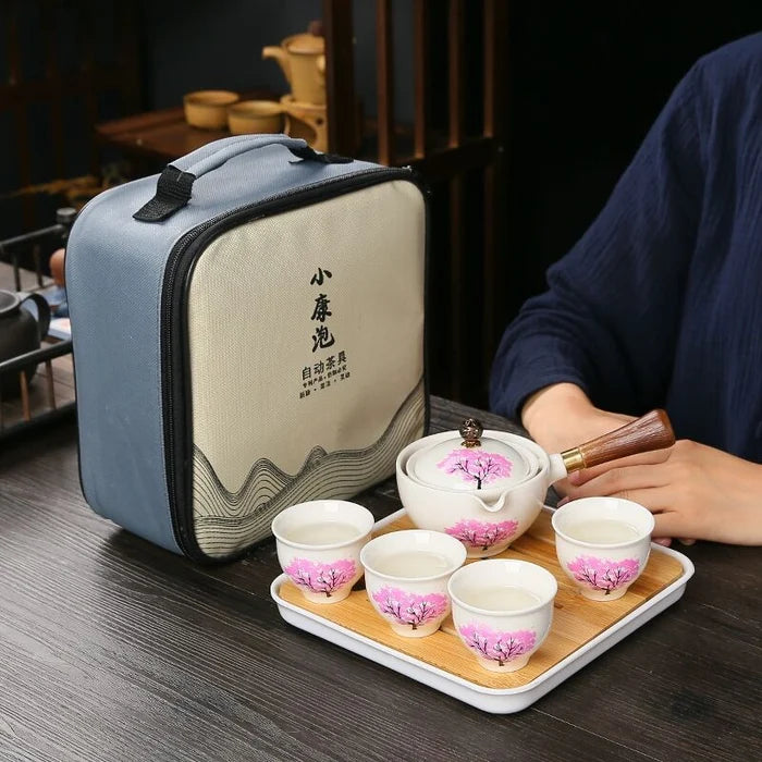 TeaVoyage 360° - The Portable Tea Maker Set with 4 Cups and Travel Bag ...