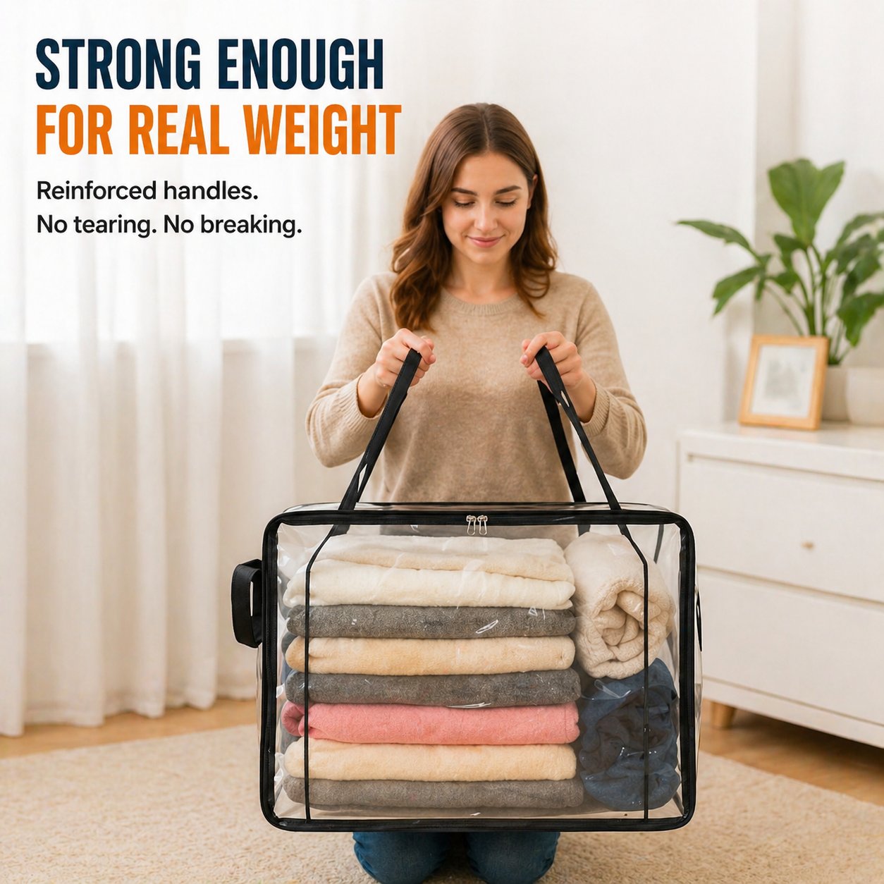 📦Large Heavy-Duty Thick Plastic Clear Storage