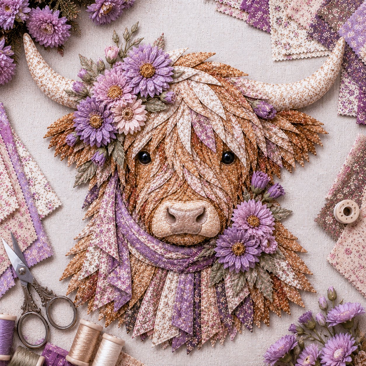 BloomCow – Birth Flower Highland Cow DIY Art Kit
