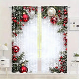 FestiveGleam - Christmas Ball Holiday Curtains