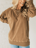 UrbanEase - Ribbed Accent Pullover