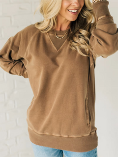 RibbedChic – Women’s Pocketed Pullover