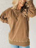 SoftHaven | Textured Rib Pullover for Everyday Comfort