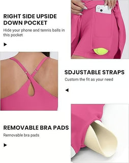 SculptEase – Shaping Backless Sports Dress with Bathroom Friendly Design