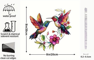 HeartFlutter - Hummingbird Stained Glass Ornament