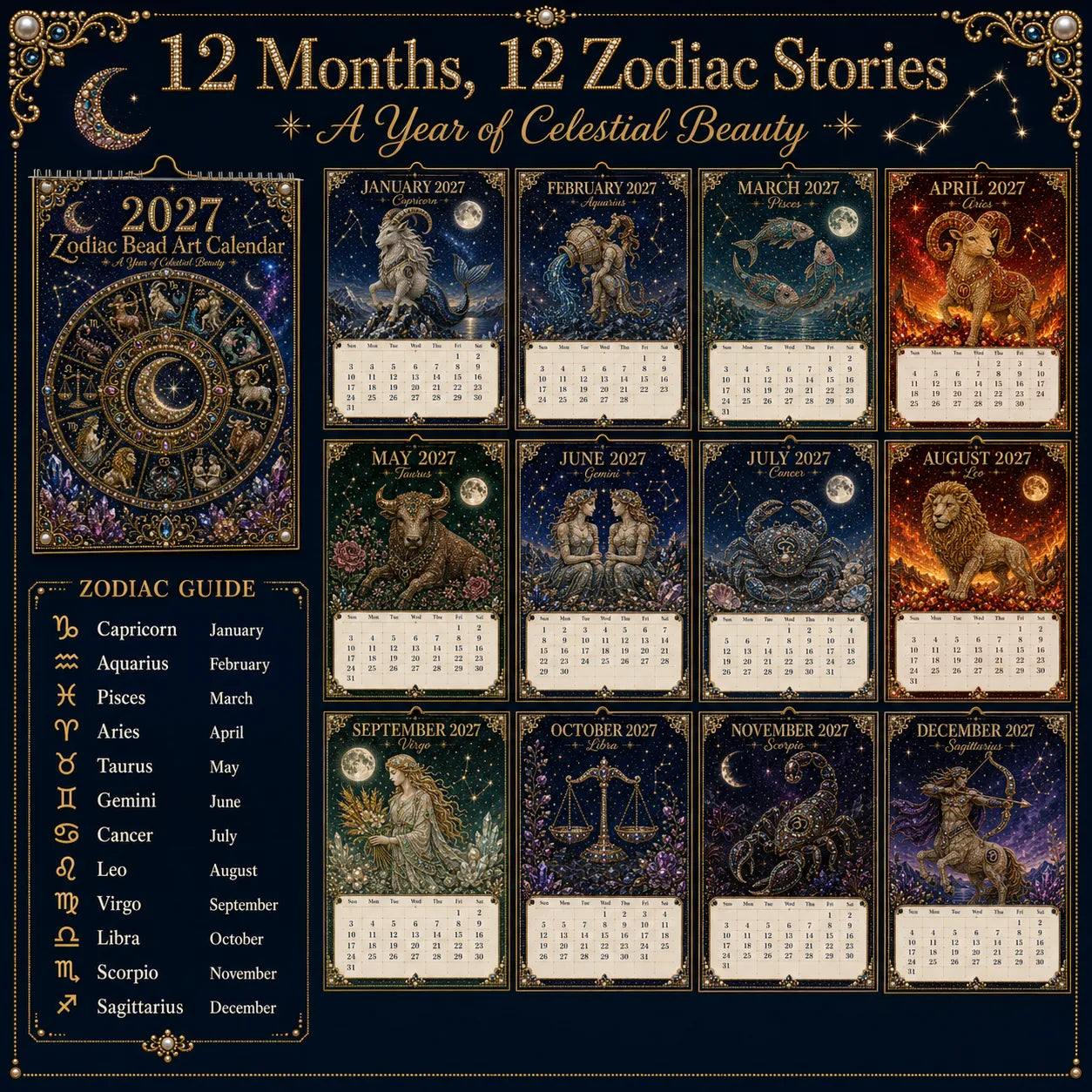 ZodiacLoom – Complete Twelve Sign Beaded Calendar Craft