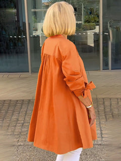 FlowLine – Women’s Long Cotton Swing Shirt Jacket