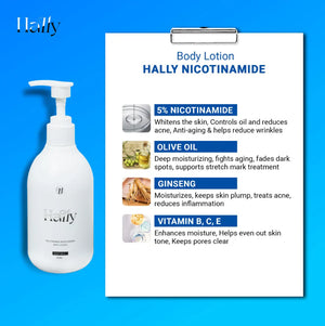 HallyGlow – Niacinamide Brightening Body Lotion
