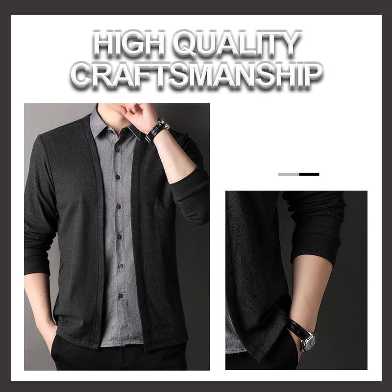 TwinLayer – Smart Collar Knit Cardigan