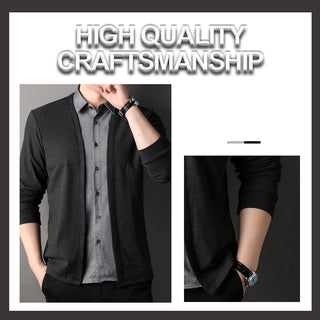 TwinLayer – Smart Collar Knit Cardigan
