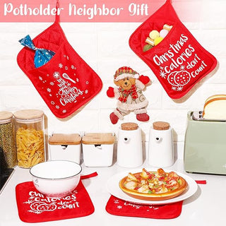 Christmas Pot Rack Baking Pot Holders