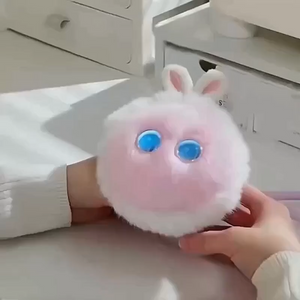 AI Plush Buddy: Smart Talking Desk & Bag Companion with Glowing Eyes-ChicWoo