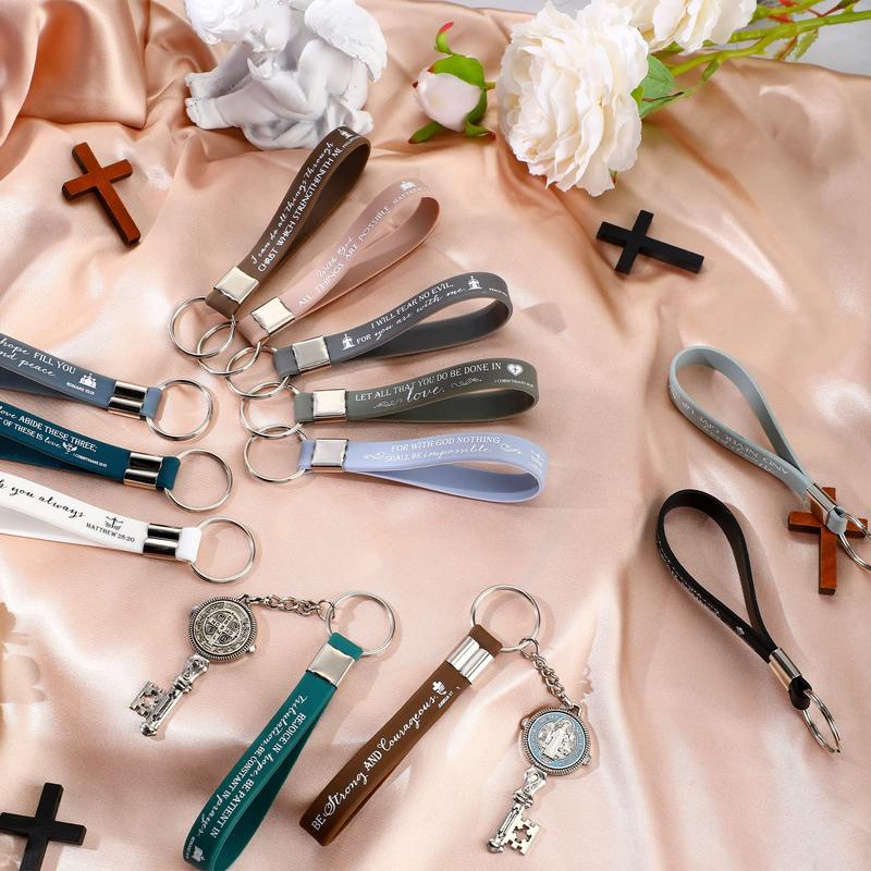 FaithCharm – Bible Verse Keychain Christian Trendy Keychain Wristlet