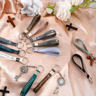 FaithCharm – Bible Verse Keychain Christian Trendy Keychain Wristlet