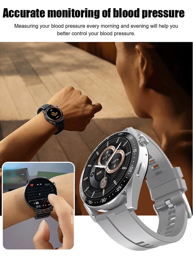 🔥🔥🔥HW Painless Blood Glucose ALL DAY Monitoring Smart Bluetooth Watch