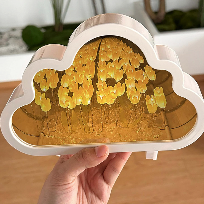 LoveCloud - Beautifully Crafted Tulip Mirror Lamp
