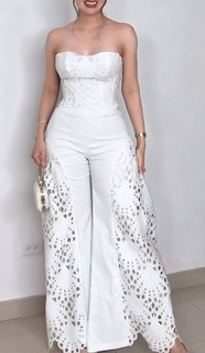 BellaVogue – Women’s Strapless Top & Pants Set