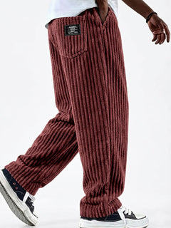ClassicWeave – Comfortable Wide Striped Corduroy Pants