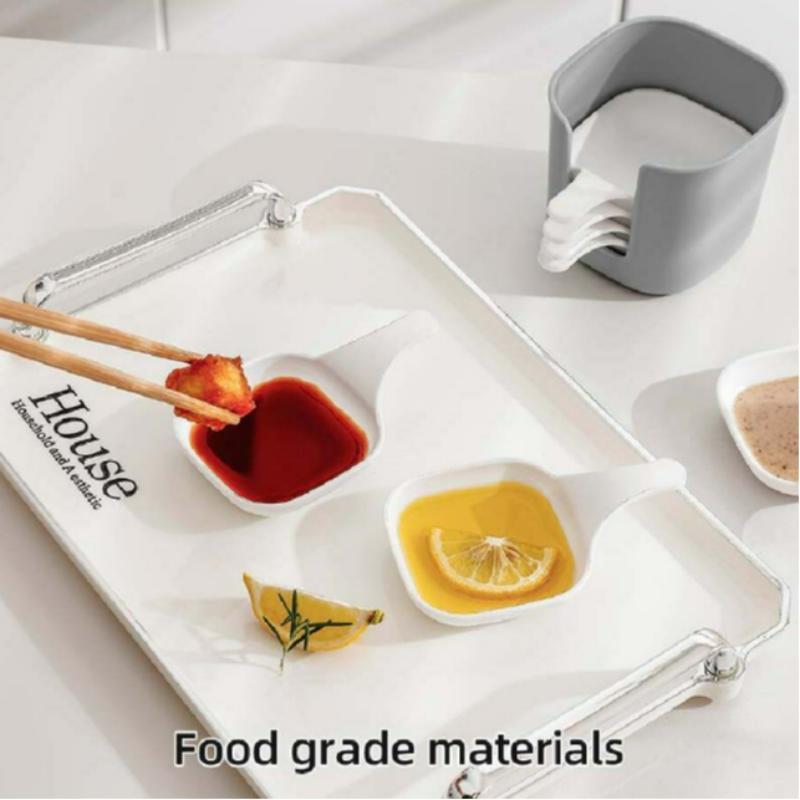 SavorStack – Stackable Dipping Sauce Plate and Holder Set
