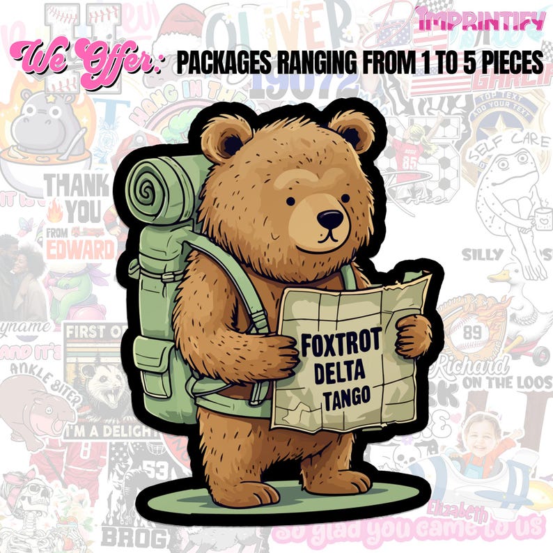 BearCharm | Adventure-Ready Bear Sticker