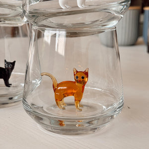 FelineElegance - Cat Figurine Glassware