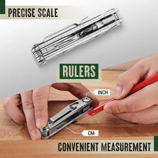 12‑in‑1 Multi‑Tool Pocket Knife, Stainless Steel Folding Utility Tool