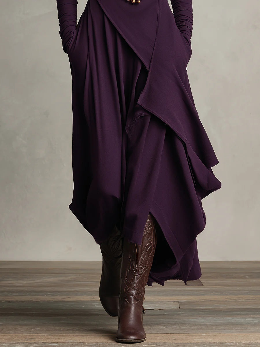 Serenique – Sophisticated Asymmetrical Maxi Dress