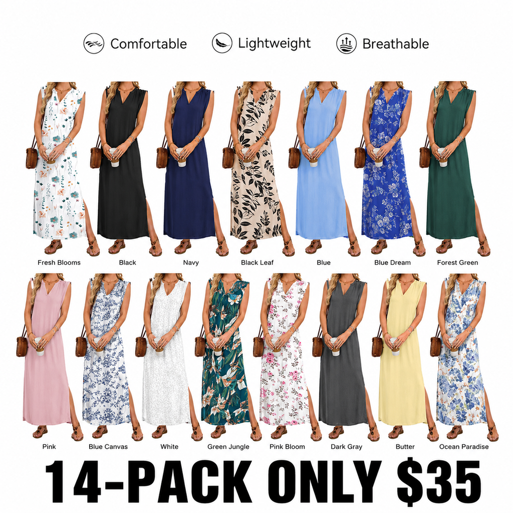 Summer Dresses for Women 2026 Wrink Free Beach Vacation Dress