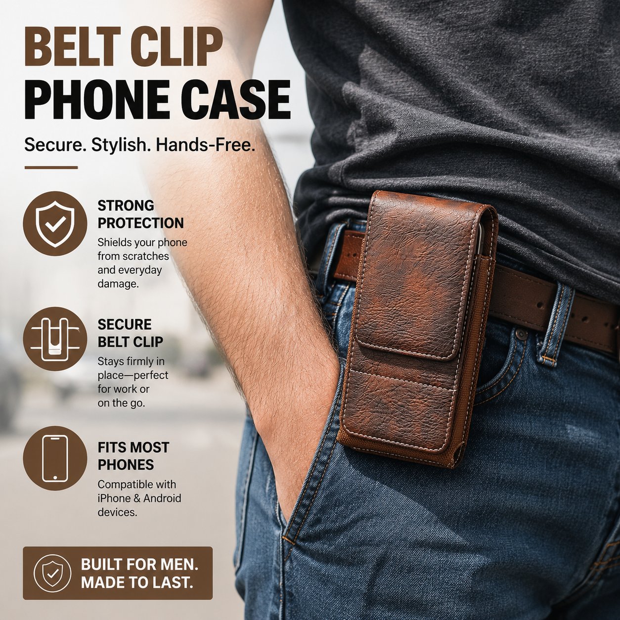 BeltGuard – Premium Magnetic Phone Carry Waist Pouch