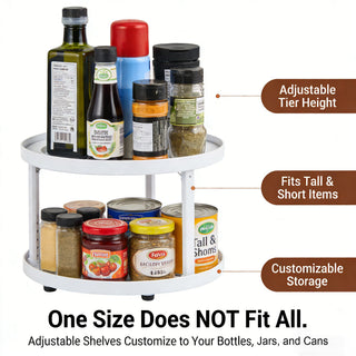 Organize360 Elite - Dual Layer Turntable Rack