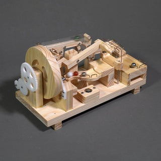 DIY Mortise and Tenon Wooden Marble Run Building Block Toy, Mechanical Model, Educational and Creative Assembly, Handmade Wooden Craft, Home Decoration, and Educational Gift