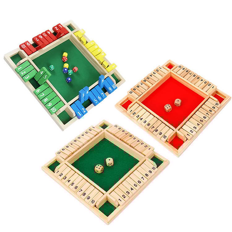 RollFusion - Wooden Shut the Box Game for Smart Fun