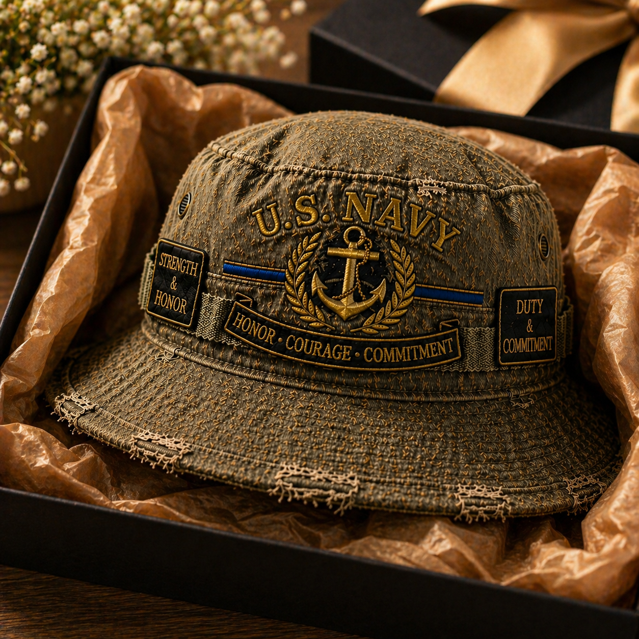 🏆Last Day Promo: 49% OFF - U.S. NAVY “Honor · Courage · Commitment” Boonie Hat