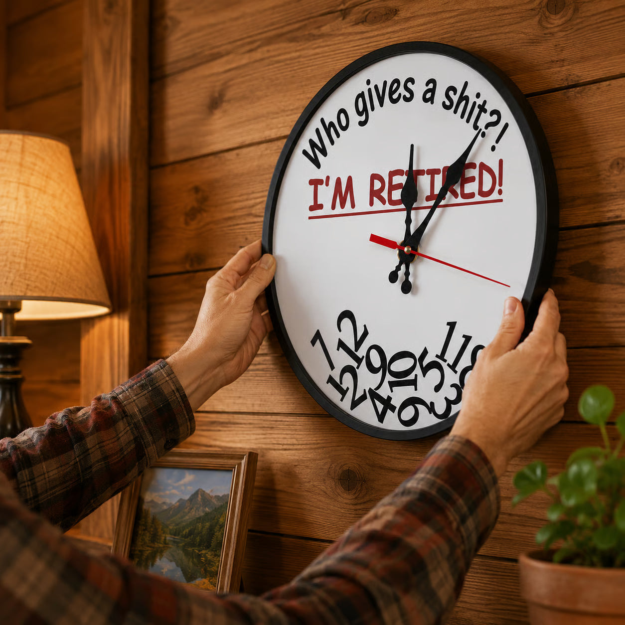 RetireTime – Funny Retirement Wall Clock