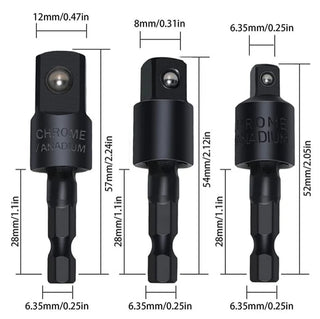 🔥LAST DAY 49% OFF - 🛠️6Pcs Right Angle Drill Attachment Set with 105° Angle Drill Adapter and Impact Grade Socket Adapter
