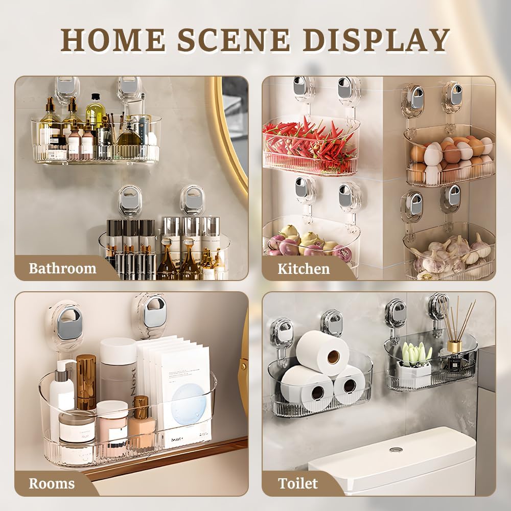 No-Drill Bathroom Suction Storage Box