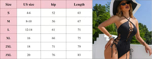 CurveSculpt – Sexy Lace Up One Piece Swimsuit