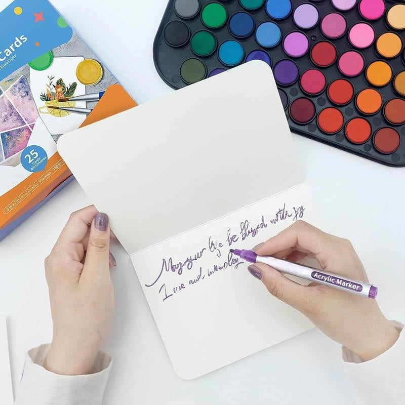 VividBrush | Blank Watercolor Cards with Envelopes