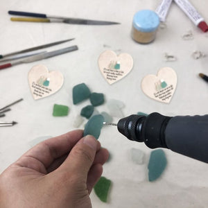 AquaHeart – Handcrafted Sea Glass Friendship Decor