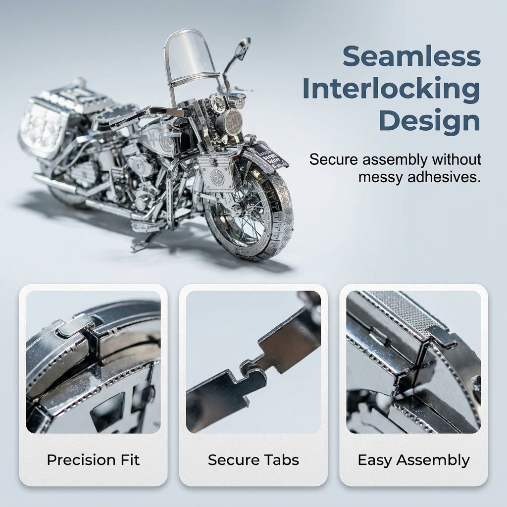 MotoCraft – 3D Metal Motorcycle Assembly Puzzle
