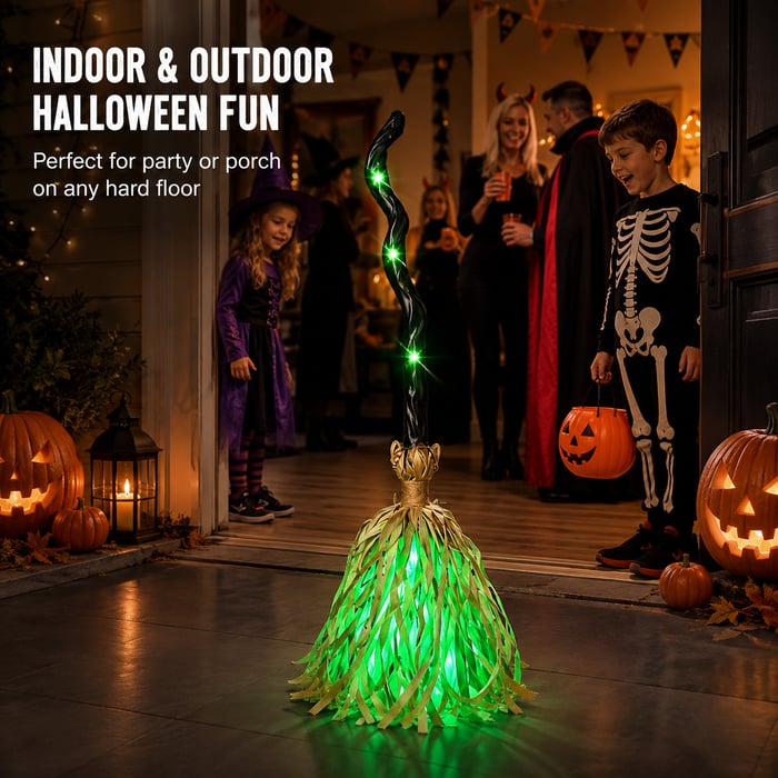 HauntedGlow – Motion Activated Halloween Broom Light