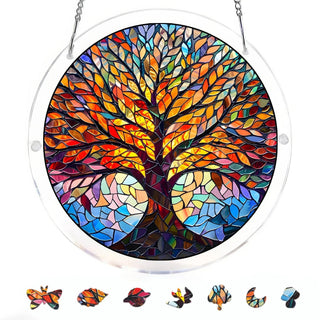 EmeraldFlame –  Acrylic 80 Pcs Suncatcher Puzzle