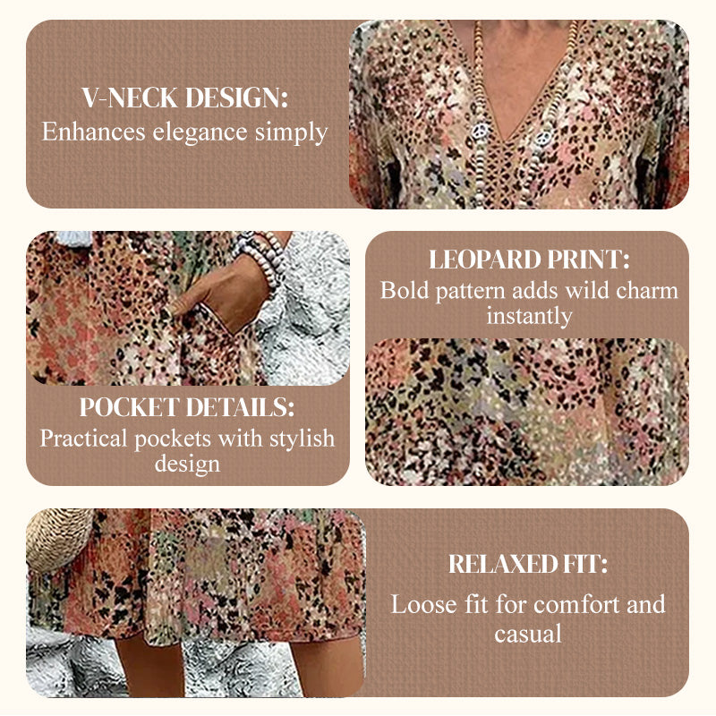 LinenAura – Elegant Printed Linen Cotton Midi Dress