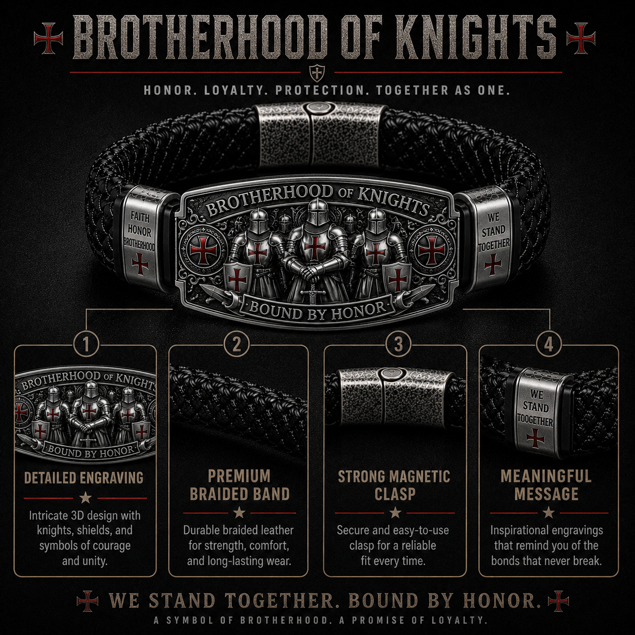 HonorForge – Premium Brotherhood Honor Chain Bracelet
